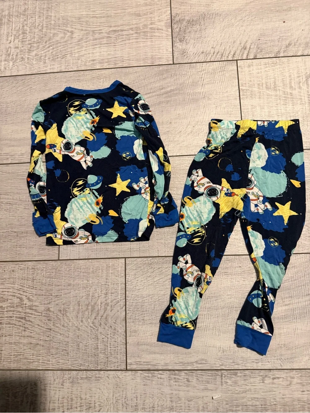 Reshinee Bamboo Viscose Astronaut Space Pajama Set 2-3T Soft Stretch